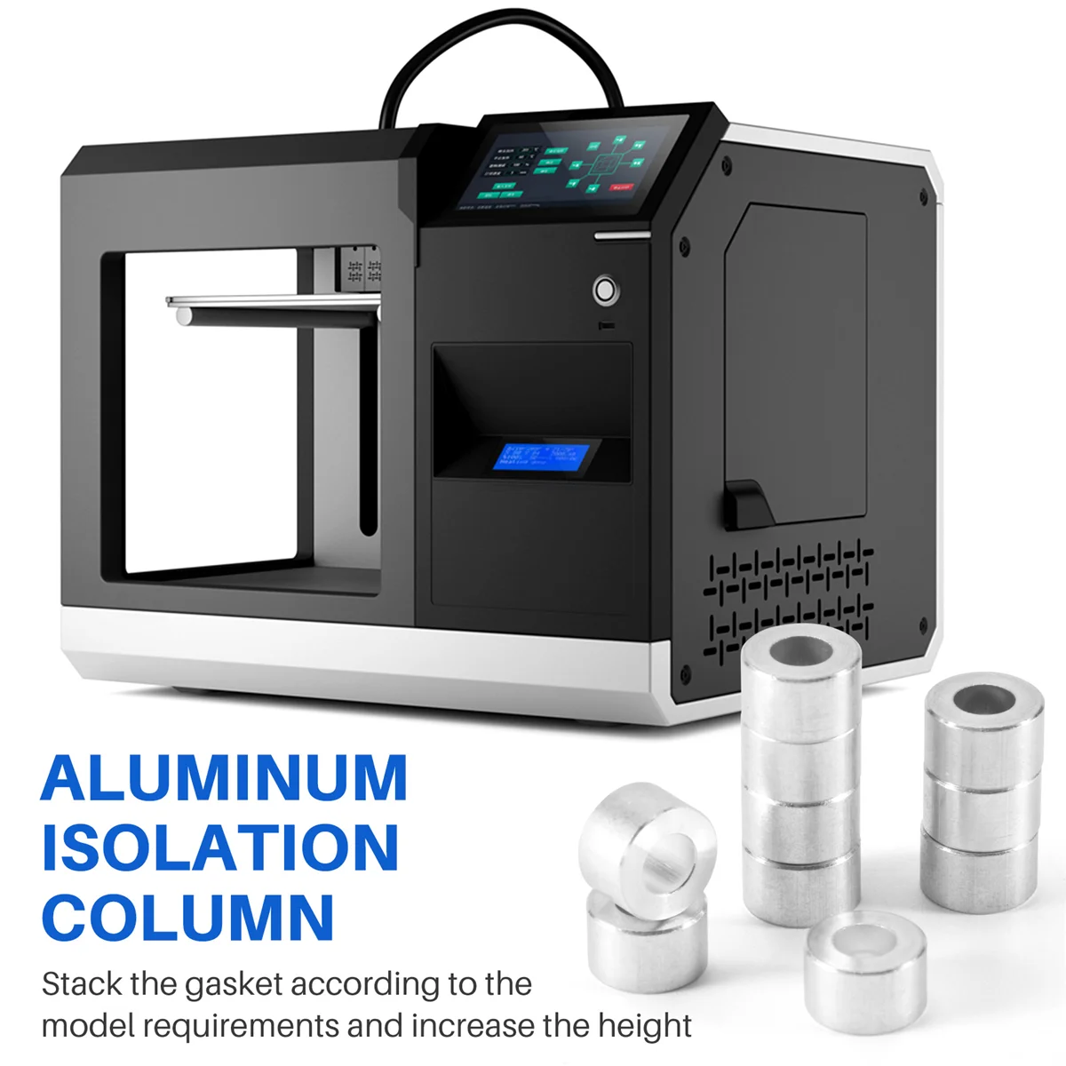 アルミ柱フラットガスケットブッシング、3Dプリンターアクセサリー、バリア、6mm