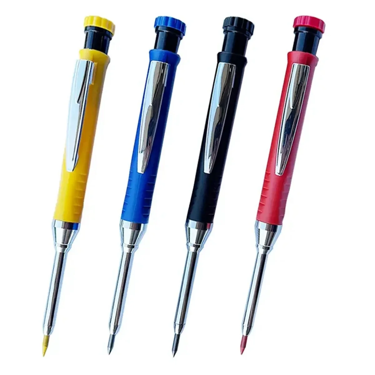 Lápiz mecánico de carpintero sólido con afilador para construcción de carpintería, lápiz de carpintero de cabeza larga, 2,8mm