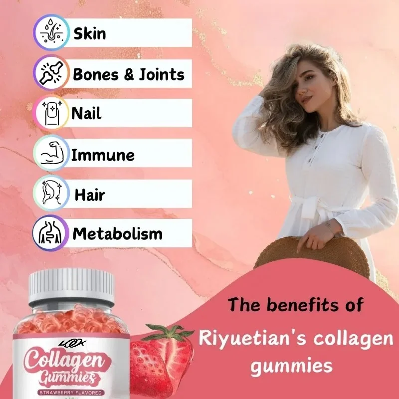 Hydrolyzed Collagen Peptides Containing Biotin, Skin, Nails, and Hair Health Support -60 Capsules