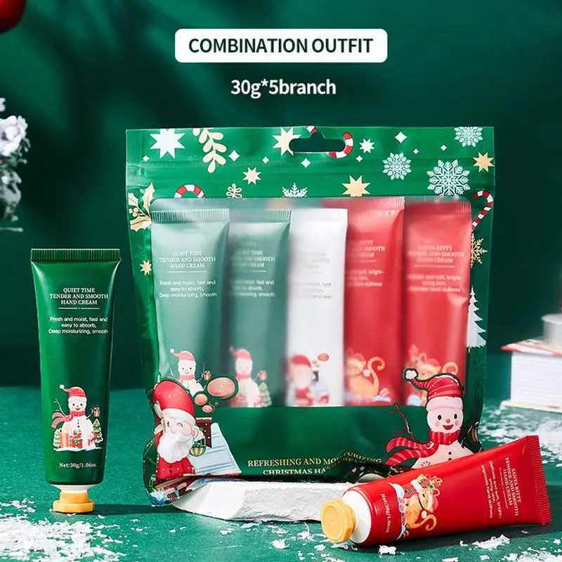 Loción hidratante para manos, reparación hidratante, juegos de loción para manos antiseca, cremas hidratantes brillantes para manos, crema para manos de invierno, 5 uds.