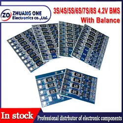 3S 4S 5S 6S 7S 8S 21V 4.2v li-ion balancer board 18650 li-ion balncing full charge battery Balance Function Protection Board