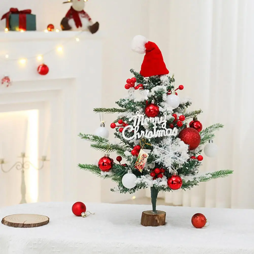 Tabletop Christmas Tree Battery Operated Mini Christmas Tree Set with Ornaments for Home Decor Tabletop Xmas for Office for Home