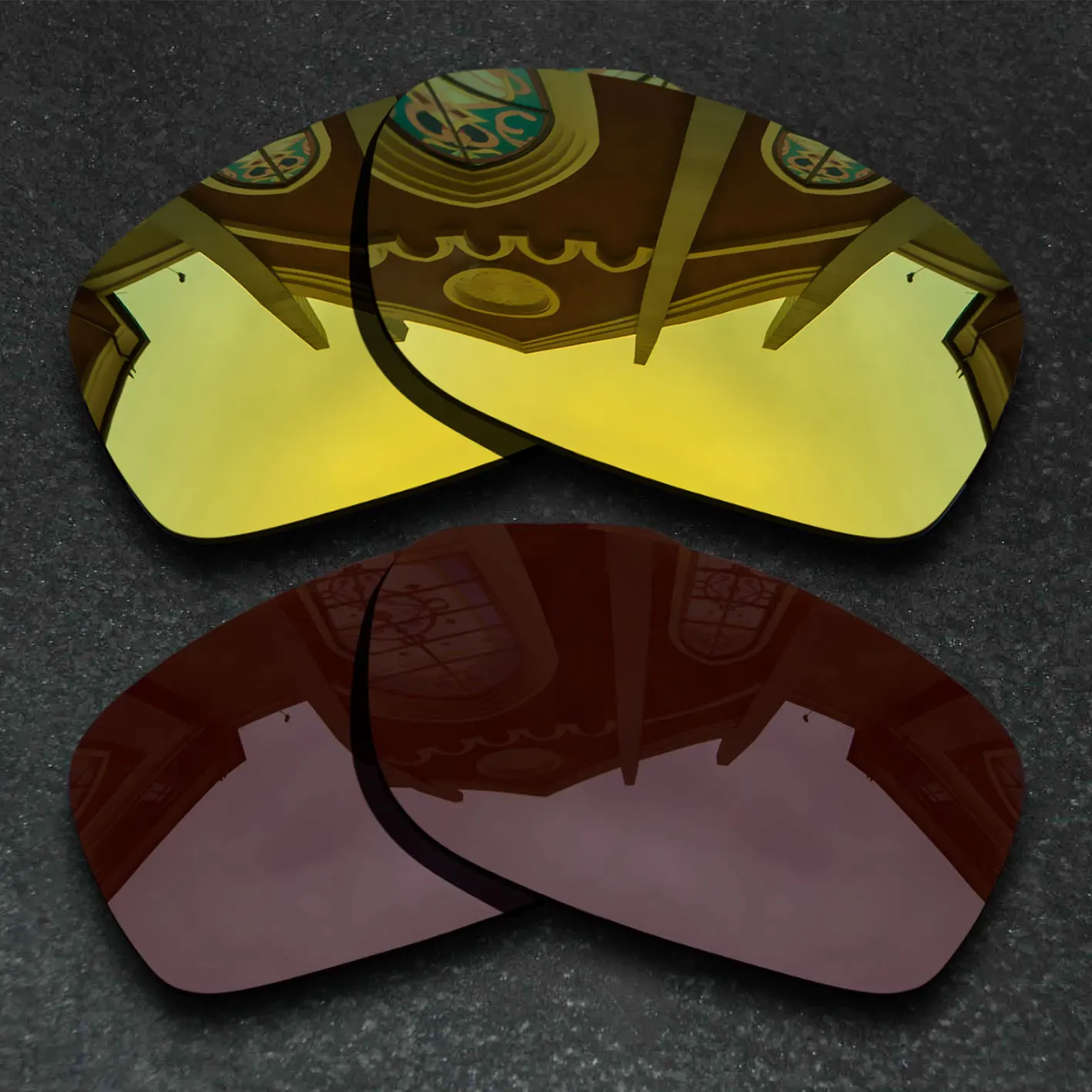 

Yellow Golden&Bronze Brown 2SETS Polarized Replacement Lenses for Oakley Jawbone