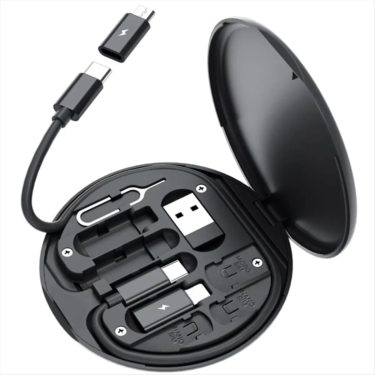DT85 60W Type-C to USB to Fast Charging Adapter Kit for Mobile Phones 14 13 12 Pro OTG Converter Multi Storage Box