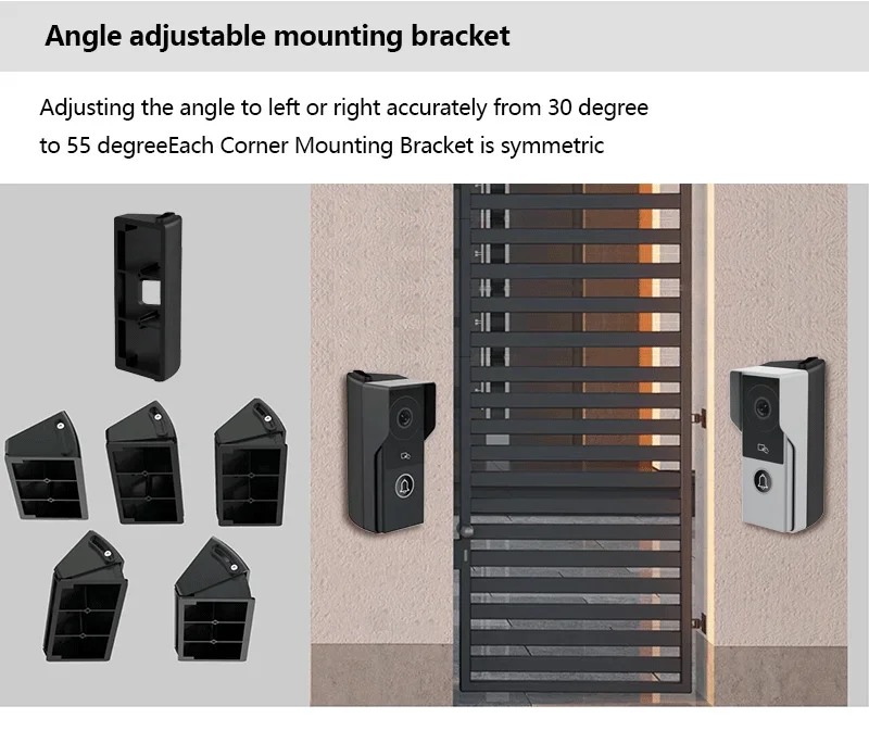 ANJIELO 2 سلك Visiophone جرس الباب نظام اتصال داخلي عبر الفيديو للمنزل باب معدني الهاتف دعم كاميرا IP Tuya Smart 1080P