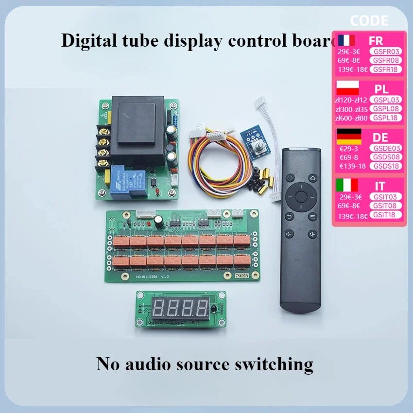 256 level relay resistor array balanced XLR version volume control board kit