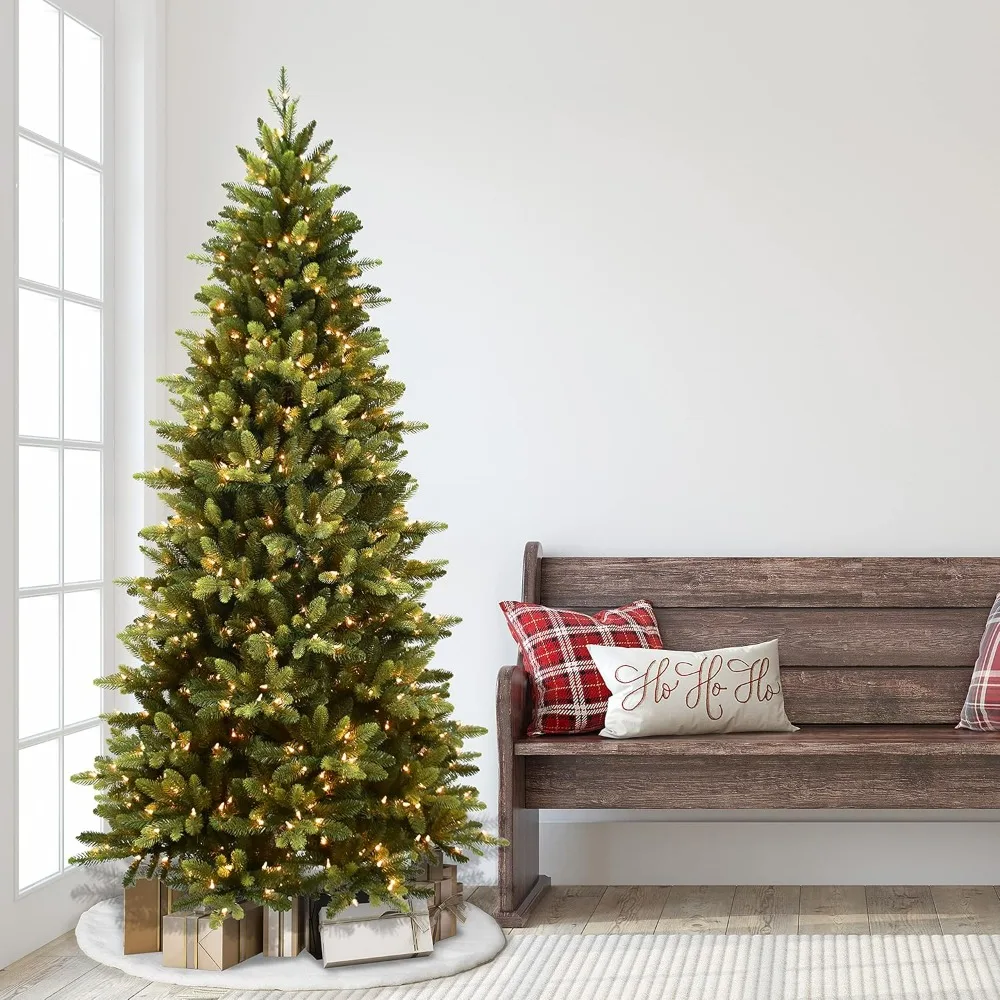 

Pre-Lit 7.5' Slim Westford Spruce Artificial Christmas Tree with 500 Lights, Green Product Dimensions 43"D x 43"W x 90"H