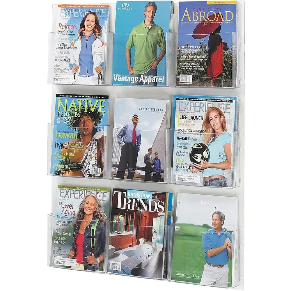 

Clear Acrylic 9-Pocket Literature Stand