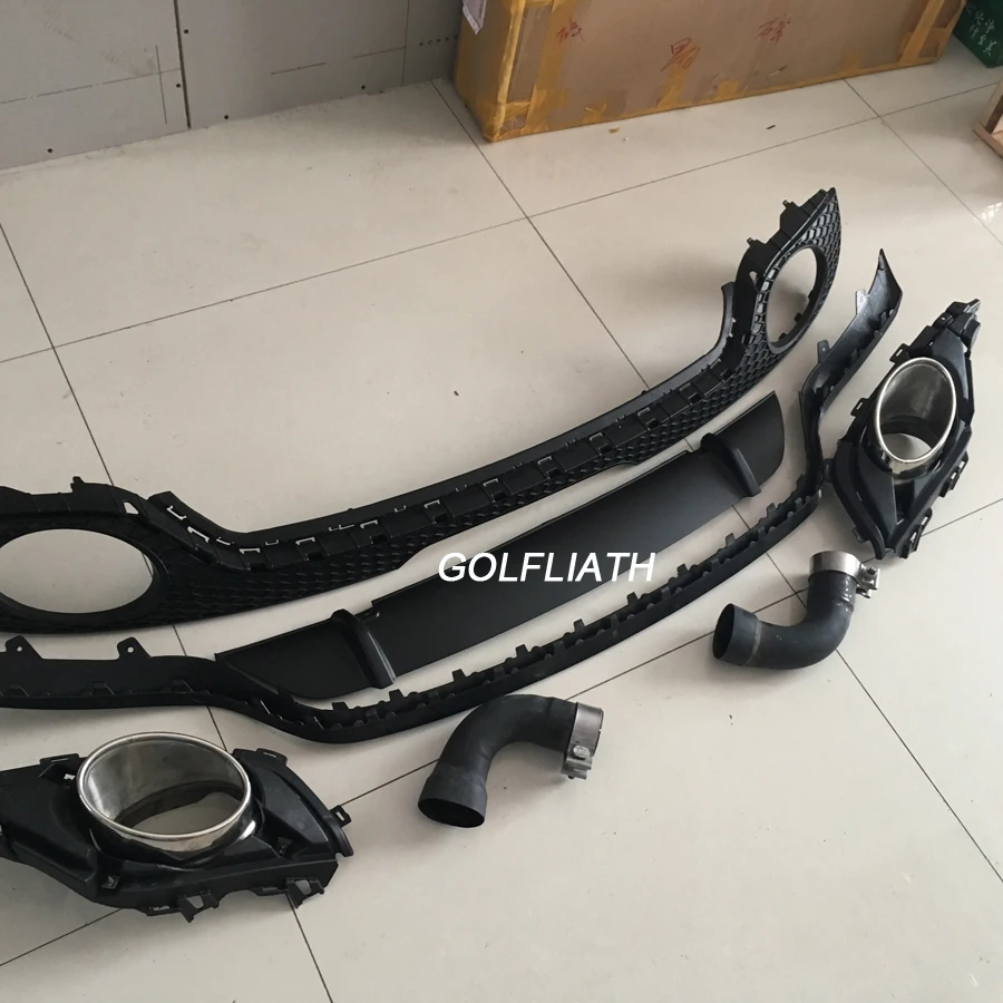 

TTRS Style PP Rear Bumper Lip Diffuser With Stainless Steel Exhaust Tips For Audi TT MK2 2008-2014