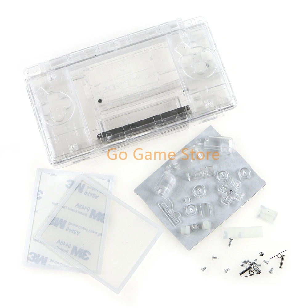 6Sets For Nintend DS Lite Transparent Housing Shell Case Cover with Button kits For NDSL Game Console Replacement