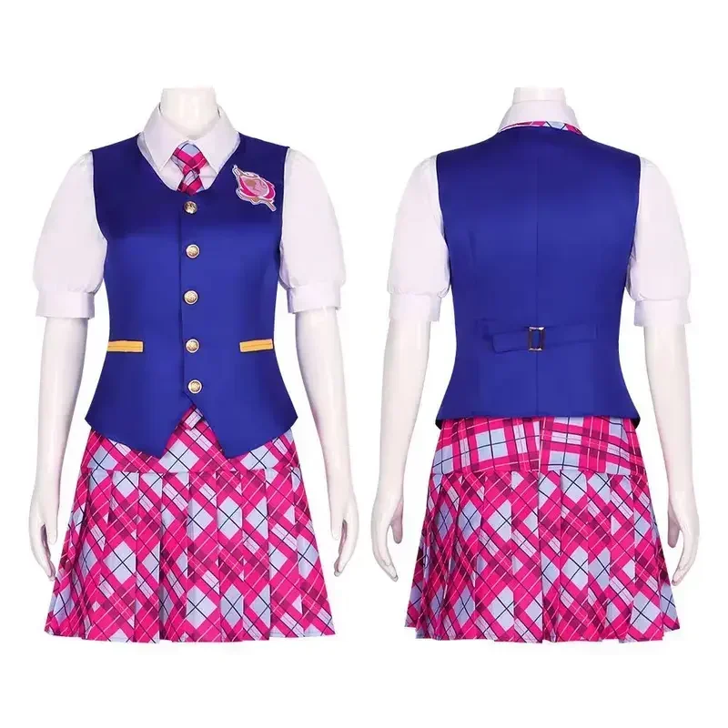 Film Barbiee Cosplay Kostuum Halloween Prinsessenjurk Delancy Wen Cos Outfit Vrouwen School Uniform Top Rokken Carnavalsfeest