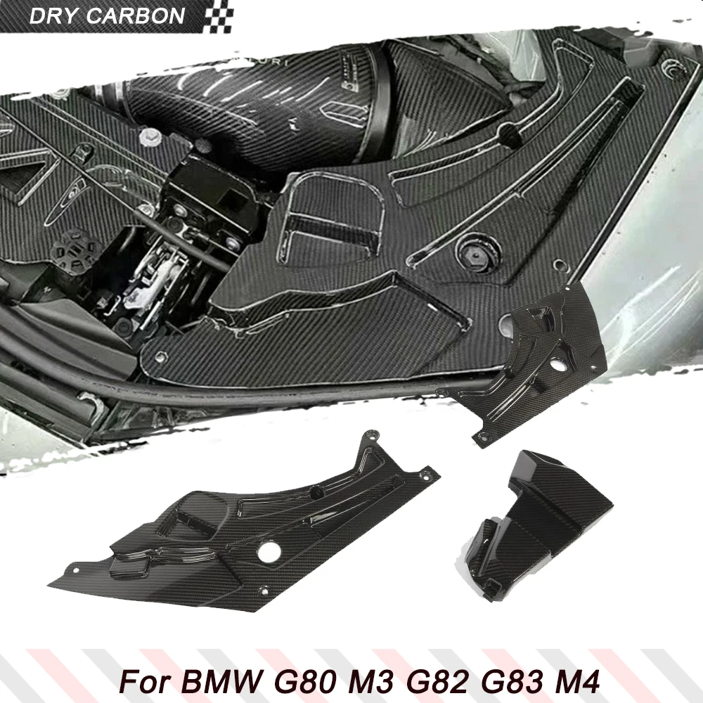 Prepreg Dry Carbon Car Engine Air Intake Bay Trims Cover for BMW G80 M3 G82 G83 M4 2021-2023 Engine Compartment Trim