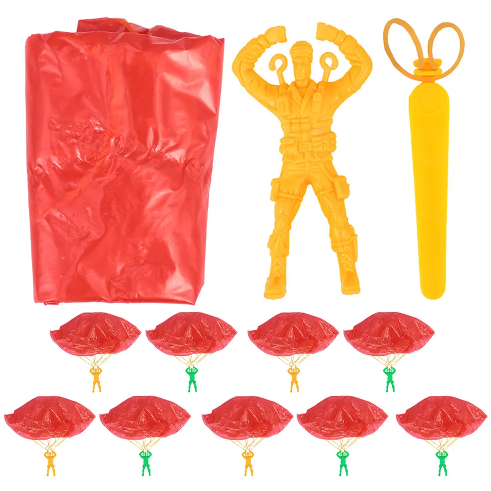 10-parachutes-pour-enfants-figurines-volantes-a-lancement-manuel-pour-jeu-Educatif-en-exterieur-jeu-de-vol-de-parachutes-pour-enfants