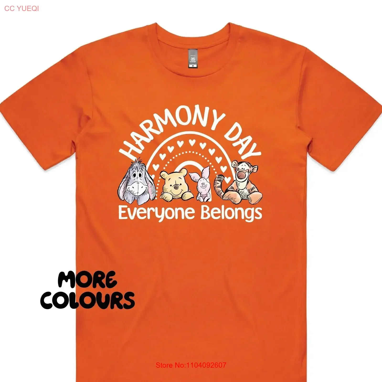 Harmony Day T Shirt Everyone Belongs Week School Teacher Spread Kindness Orange For vintage Washed Slightly homme