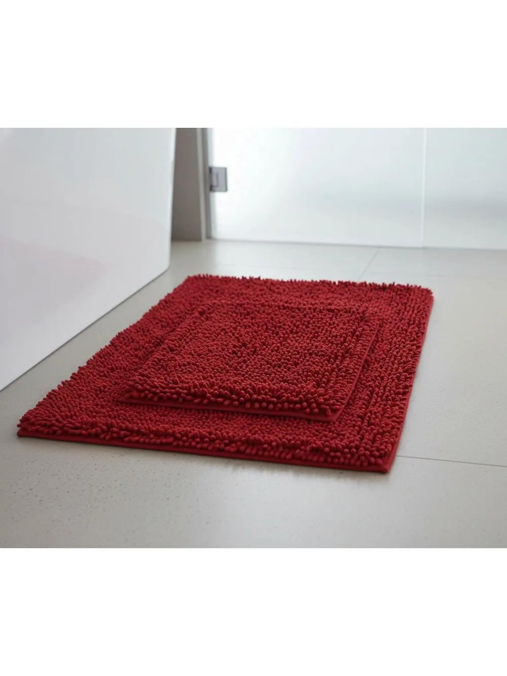 

2-Piece Memory Foam Shag Bath Mat Set - Quick Dry, Non-Slip, Machine Washable, Luxury Bathroom Rug for Home & Hotel