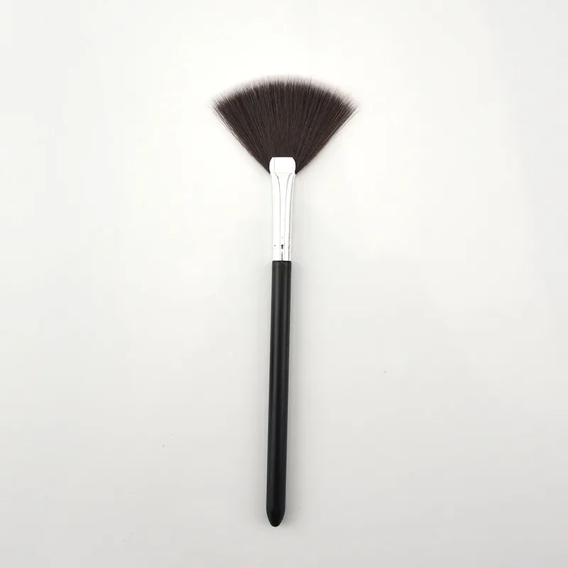 1 pz fondotinta correttore capelli sintetici pennello evidenziatore affusolato pennelli per trucco pennello a ventaglio donne compongono pennelli per trucco nero