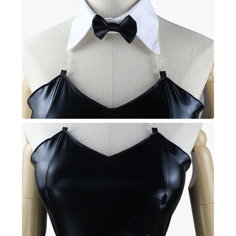 Сексуальный женский комбинезон из искусственной кожи с милой девушкой, женский комбинезон с кроликом, комплект аниме Сакурадзима Май Каваи, костюм кролика для косплея cm; 5