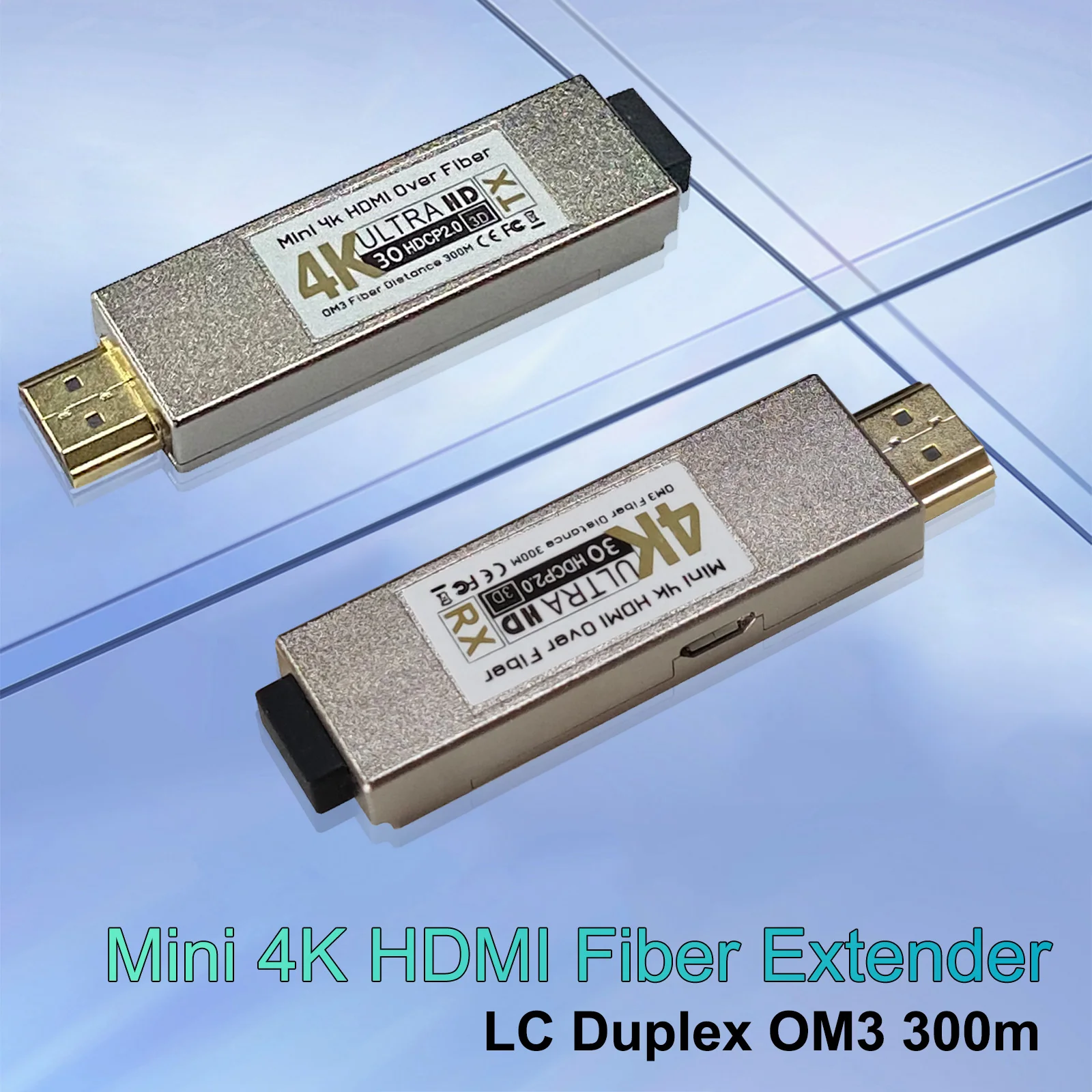 

Mini 4K HDMI Fiber Extender, 4Kx2K 30Hz HDMI 1.4a Video Optical Transceiver, Up to 300m Uncompressed Over OM3 Multimode Fiber