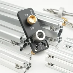 Adjustable Positioning Punching Set for 20/30/40 Series Aluminum Profiles Wear Resistant Woodworking Punching Jig Hand Tools Set