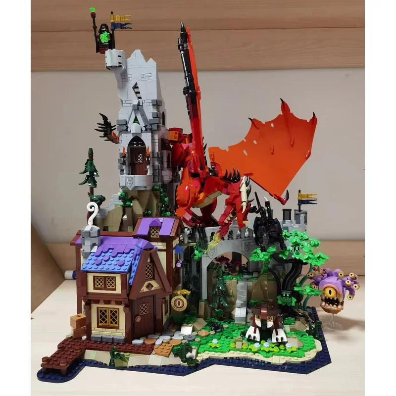 

Подземелья, сказка красного дракона, строительные блоки, кирпичи, модель дома, сборка, детский рождественский фестиваль, вечерние подарки