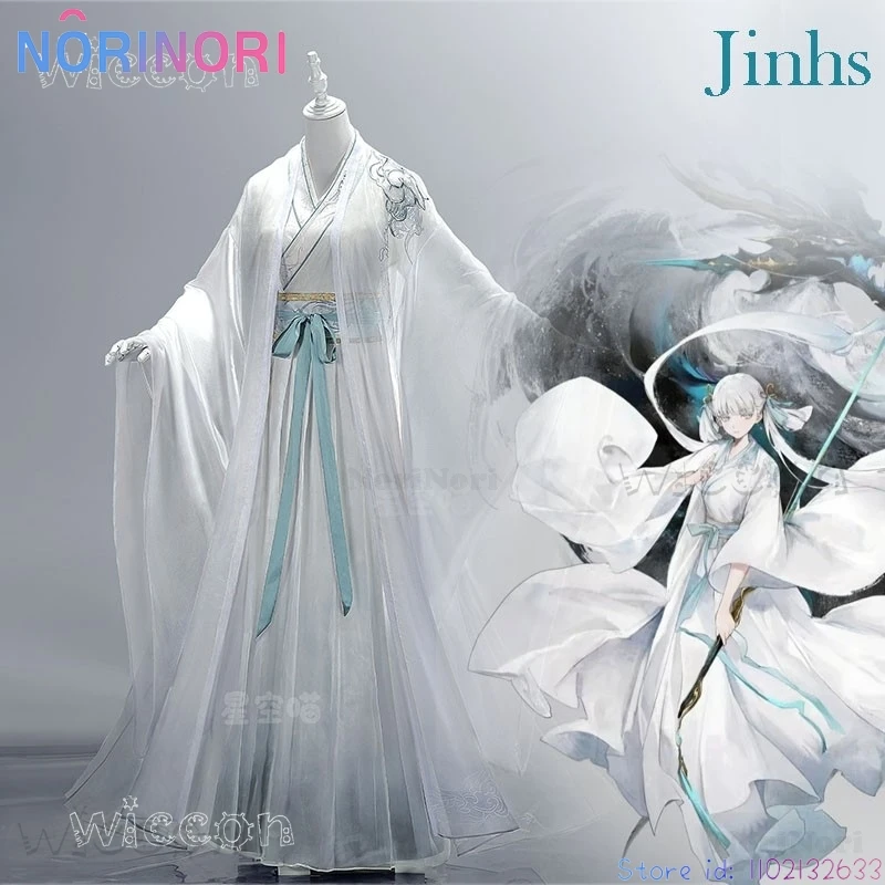 

Adults costume Wuthering Waves Jinhs Cosplay Costumes Hanfu Jinxi Game Wome Girls Outfits Wig Halloween carnival Clothing