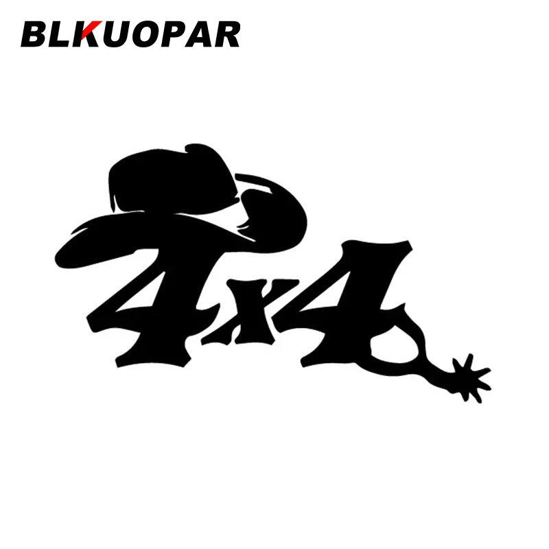 BLKUOPAR Creative Cowboy Style Number 4X4 Car Stickers Fashion Graphics Waterproof Decal Air Conditioner Laptop Car Goods