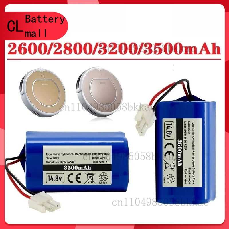 

Upgrade 14.8V 2600mah 3200Mah 3500MaH Lithium Battery For ILIFE A4 A4s V7 A6 V7s Plus Robot Vacuum Cleaner 4S 1P Full Capacity