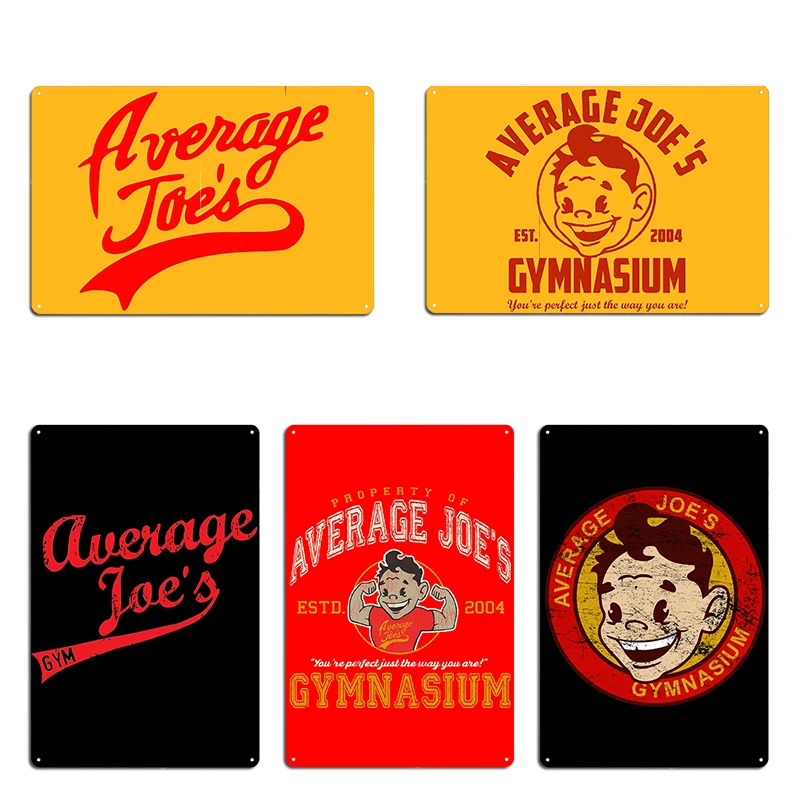 Medio Joe's Gym Dodgeball carteles de Metal Mural de pared pared personalizar decoración de garaje Dodgeball carteles de Metal