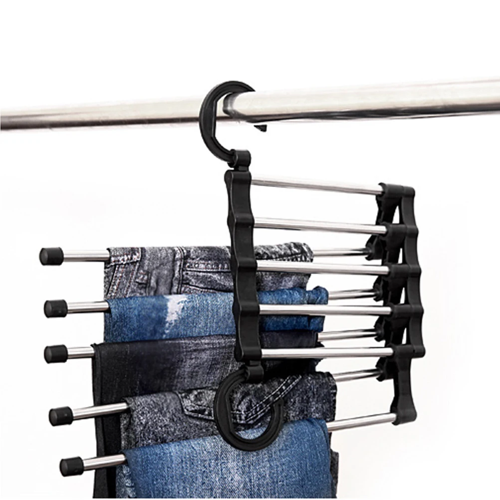 

Creative Pants Rack Hanging Rack Multifunctional Drying Clothes Hanger Foldable Adjustable Storage Rack