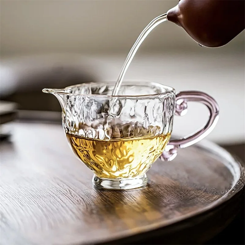 160ml Handgefertigter Tee-Ausgießer aus Glas, Hitzebeständiger Glas-Teekrug, Gongfu-Teetasse, Tee-Set-Zubehör, Tee-Servierer