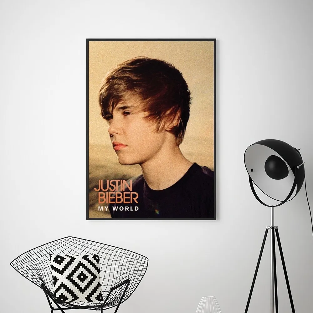 Singer J-Justin B-Bieber  Poster Prints Wall Pictures Living Room Home Decoration Small