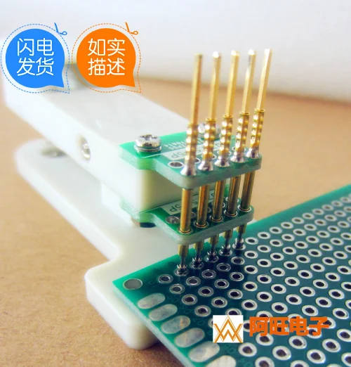 Burning Fixture Debugging Download Spring Pin Spacing 2.54mm-5P STM32 STC Burning Clip