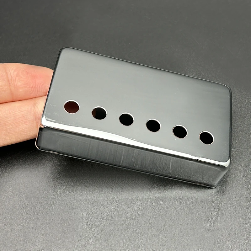 2Pcs Brass Pickup Covers/Lid/Shell/Top 70x39mm 6 Hole for Humbucker Thin Covers 50/52MM Gold/Chrome 16.5mm