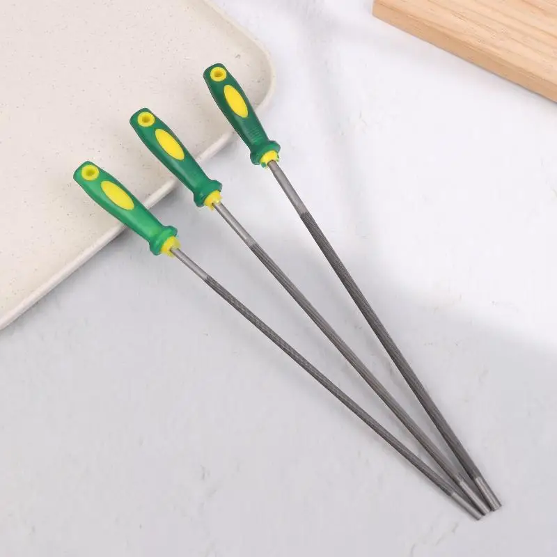 3pcs/set 4.0mm+4.8mm+5.5mm Round High Carbon Steel Saw Chain Files Kit Chain Saw Sharpening File For Chainsaw Accessories