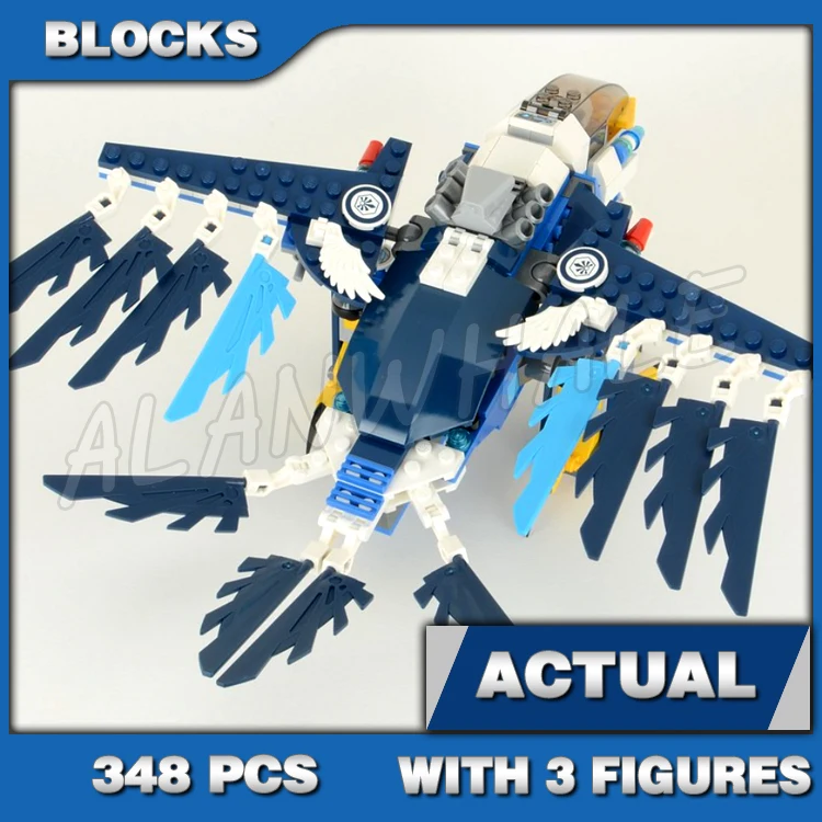 348pcs Chima Eris' Eagle Interceptor Winged Raven Glider CHI 10057 Building Block Sets Compatible With Model