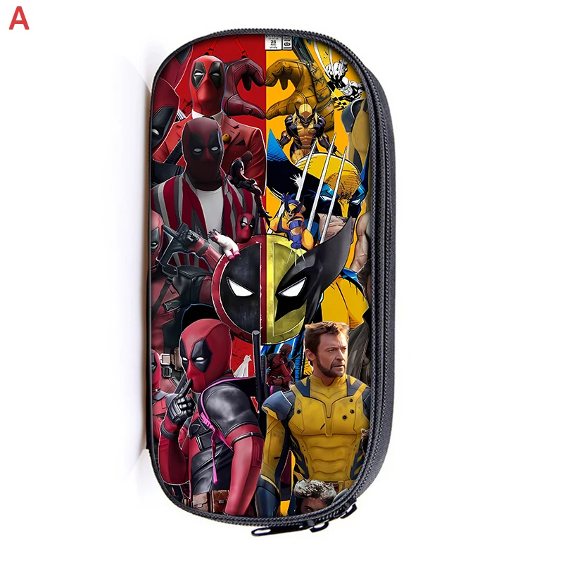 Astuccio per matite scolastico Deadpool Wolverine Cool Marvels Borse per matite da supereroe per ragazzi Forniture per studenti Astuccio per penne