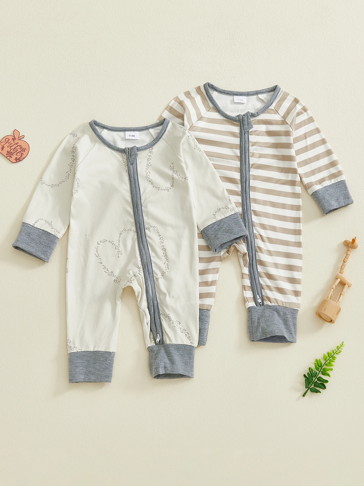 

3Pcs Toddler Girl Floral Romper Set Long Sleeve Ruffle Jumpsuit with Headband Outfit for Spring Autumn