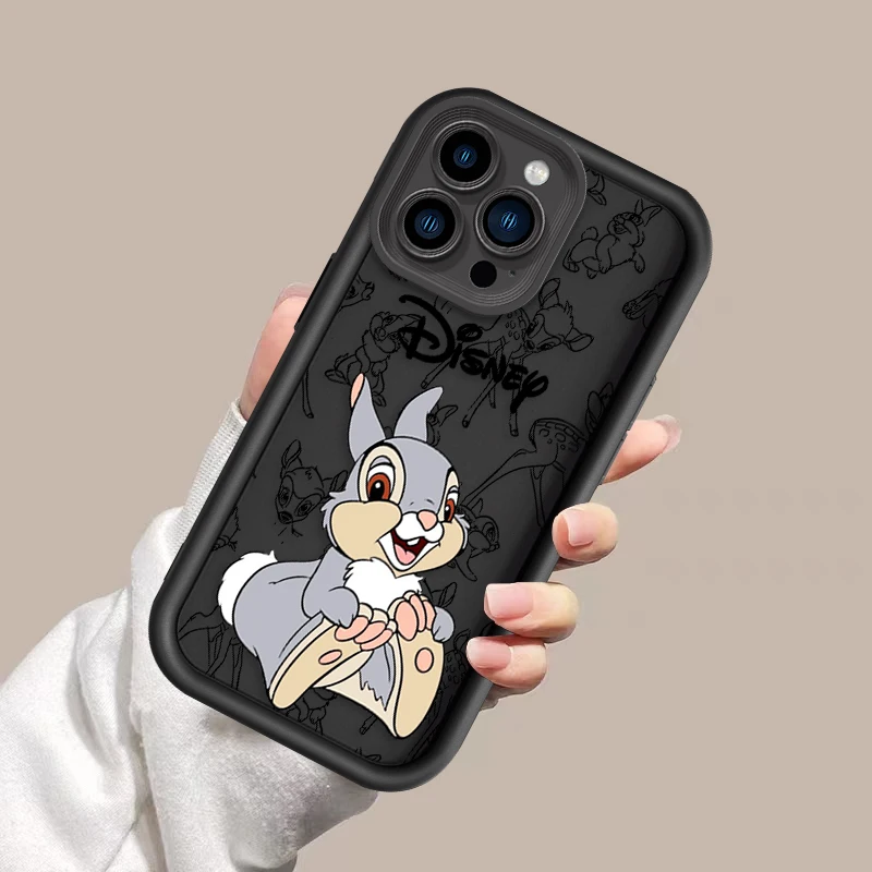 Cute Disney Bambi For Apple iPhone 15 14 13 12 11 Mini XS XR X 8 7 Pro Max Plus Soft Eye Ladder Phone Case