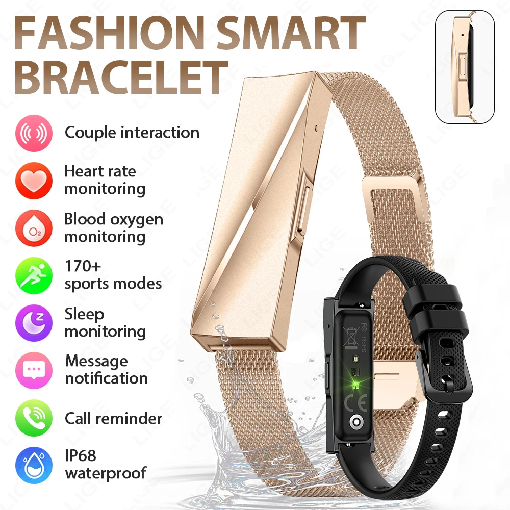 

Smart Wristband Bluetooth Connected Smartband Fitness Tracker Heart Rate Blood Pressure SpO2 Sleep Monitor Health Smart Bracelet