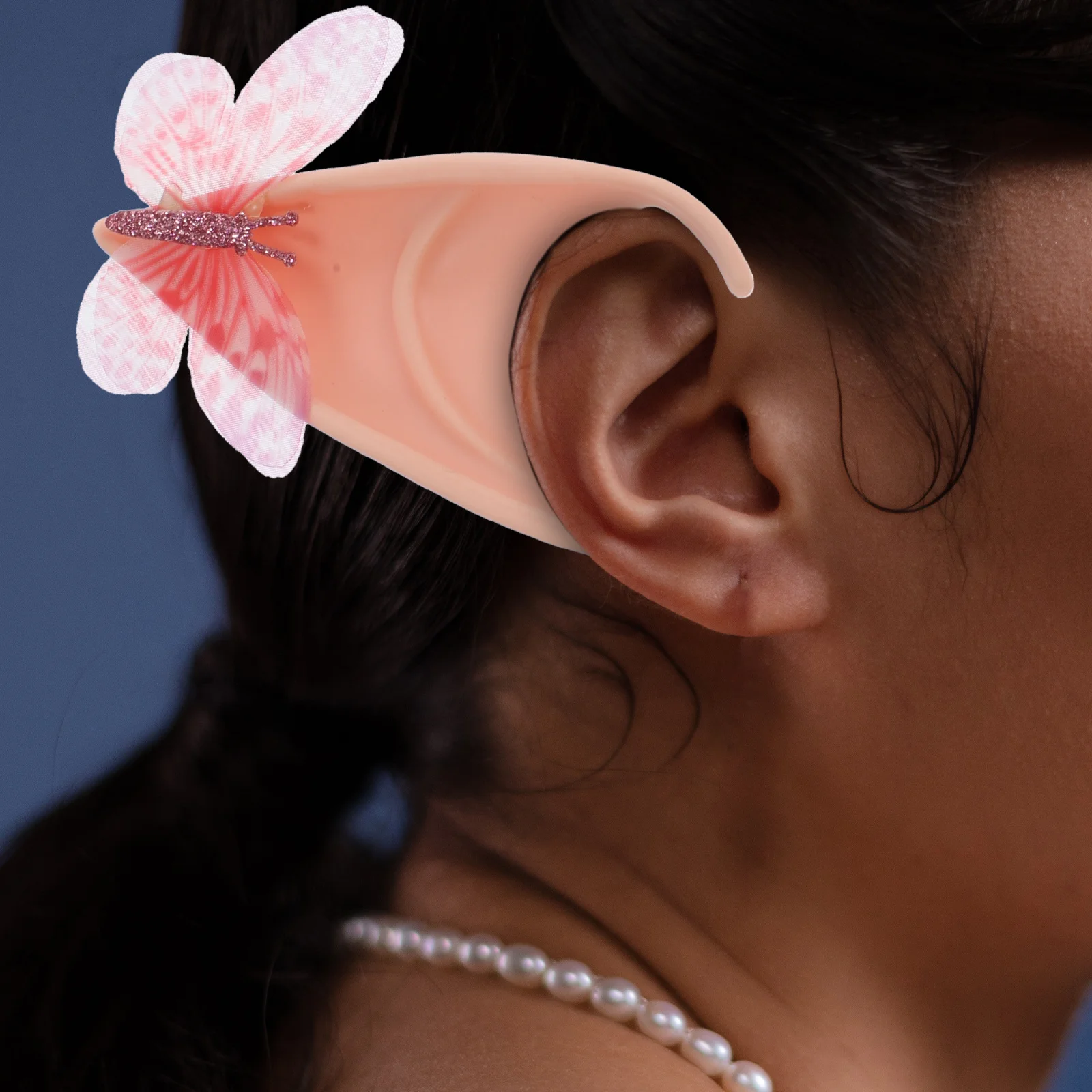 1 paire d'oreilles d'elfe féeriques décoratives, accessoire de Cosplay papillon pour fête d'halloween, bal de promo, séance Photo, oreilles de fée pour Cosplay
