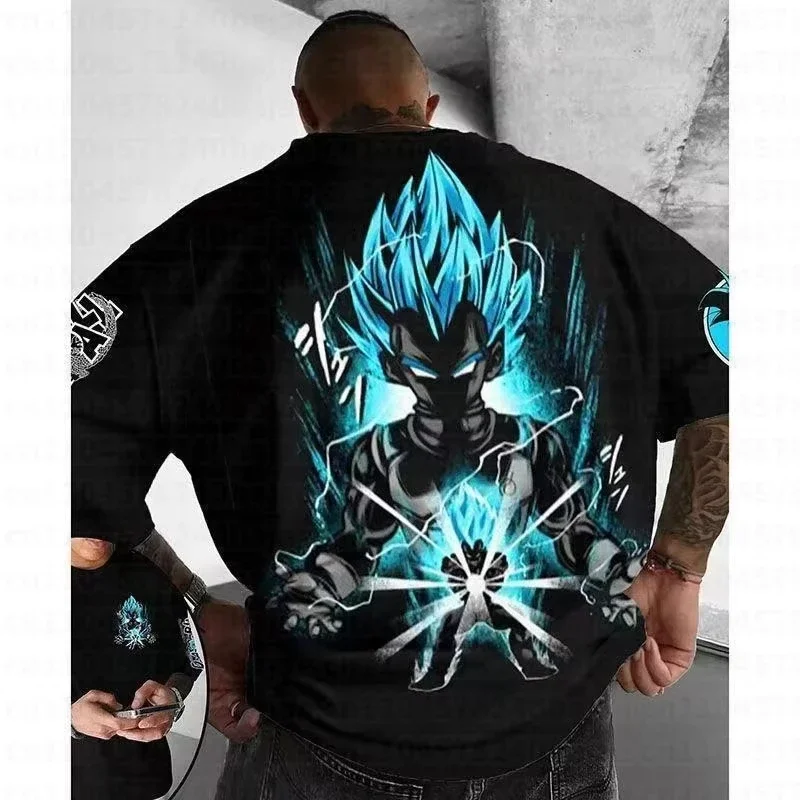 Saiyan Son Goku Anime Dragon Ball Harajuku Men Summer T-shirt 2026 Oversized Retro Street Women Casual Loose Short Sleeve Unisex