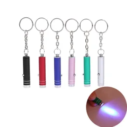 1 Pc Mini Aluminum UV Flashlight LED Ultra Violet Light Torch Keychain Pocket Pen Light Lamp for Marker Checker Detection