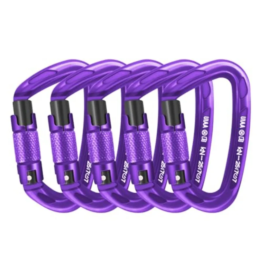 

UIAA Certified Professional Heavy Duty Large Locking Carabiner Clips Climbing Carabiner 25kN Auto Locking Carabiner for Rock/Ic