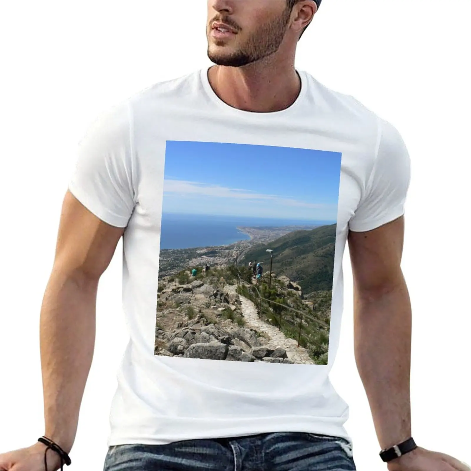 

Mount Calamorro View South Benalmadena T-shirt for a boy quick drying Blouse plus size tops mens t shirt