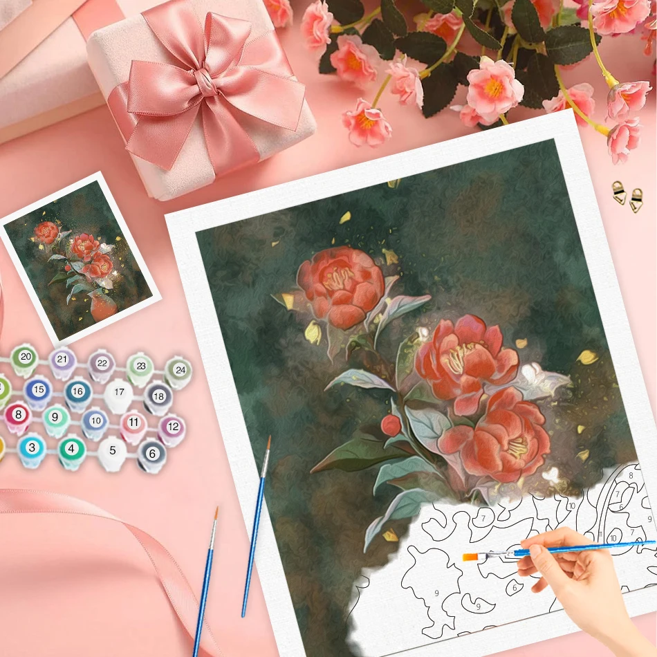 ภาพวาดระบายสีตามตัวเลข ลายดอกไ - Art Craft Picture บทวิจารณ์และราคา