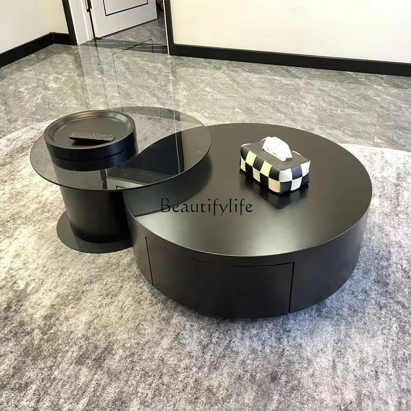 

*Light luxury household living room coffee table Small apartment solid wood coffee table