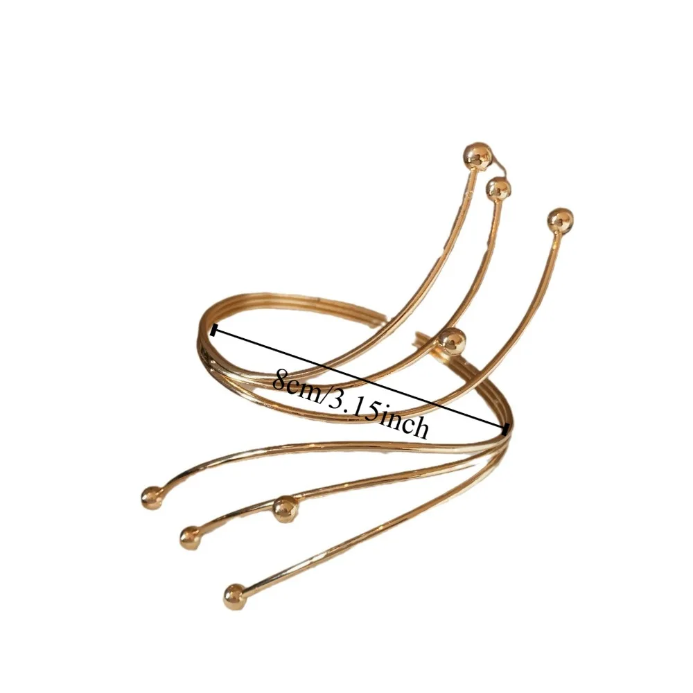 조절 가능한 별 팔찌 팔 체인 라인 직조 암렛 오픈 커프 팔찌 합금 여성 쥬얼리 원형 상완 팔찌 소녀용