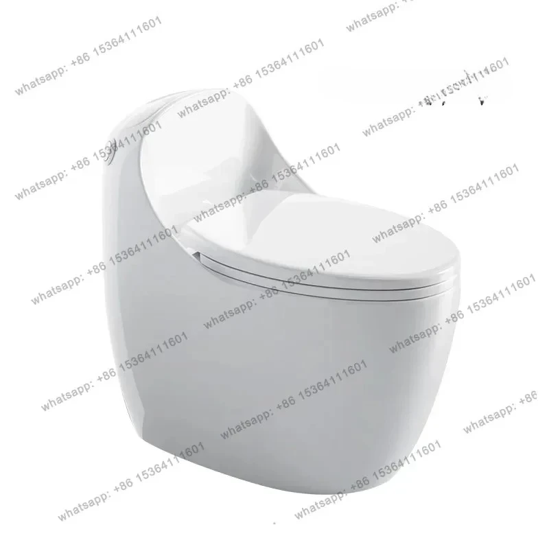 Household toilet toilet bathroom large diameter silent water-saving ceramic splash-proof siphon toilet