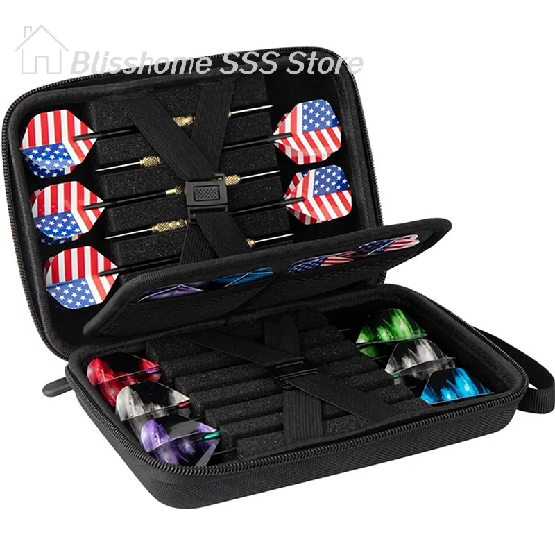 

【S】Dart Case Holder Bag For 12 Pcs Steel And Soft Tip Darts Set, Storage Organizer Holds 12 Darts And Tips (Cases Only)