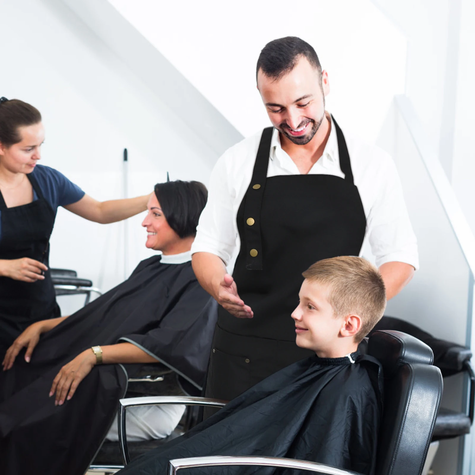 

Anti Oil Stain Apron Functional Utility Apron for Hairdressing Barber Stylist Chef Cooking Outdoor Grilling Activities